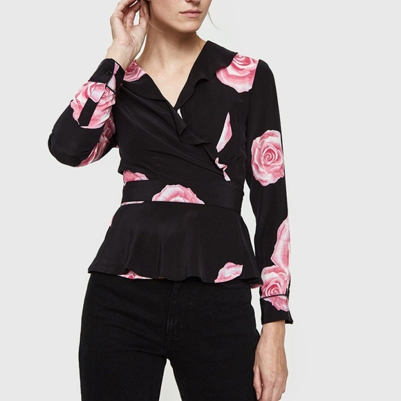 Fayette Silk Wrap Top Ganni - Picture 1 of 4